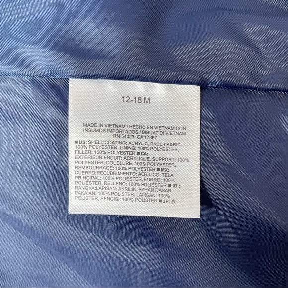 Old Navy Baby Girls Blue Quilted Jacket 12-18m - Picture 4 of 7